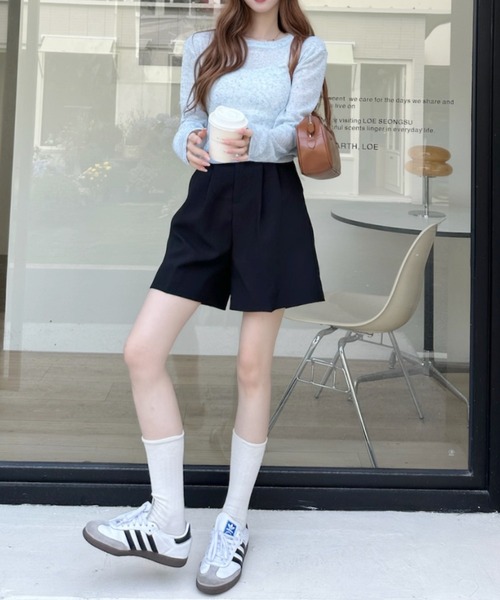 Ada.(エイダ)の「フロント2タック ショートパンツ(その他パンツ・レディース・グレー/ブラック/アイボリー・M/S)」の14枚目の写真
