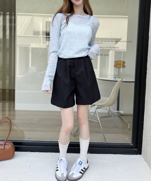 Ada.(エイダ)の「フロント2タック ショートパンツ(その他パンツ・レディース・グレー/ブラック/アイボリー・M/S)」の15枚目の写真