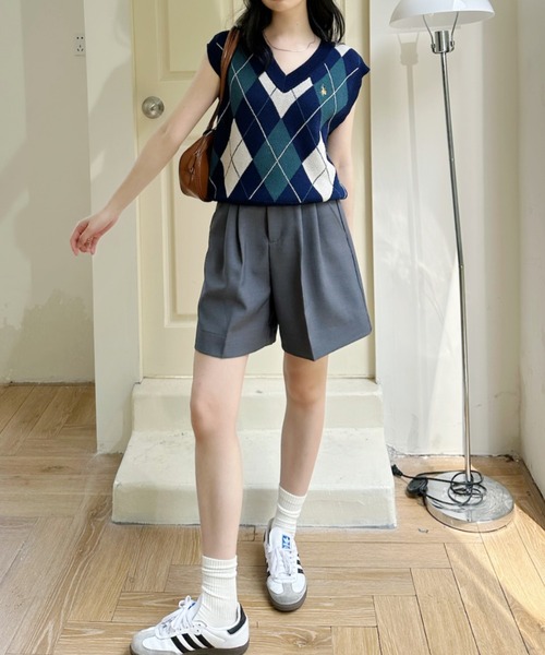 Ada.(エイダ)の「フロント2タック ショートパンツ(その他パンツ・レディース・グレー/ブラック/アイボリー・M/S)」の21枚目の写真