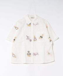 Desigual（デシグアル）の「花鳥刺繍レースシャツ ホワイト（シャツ