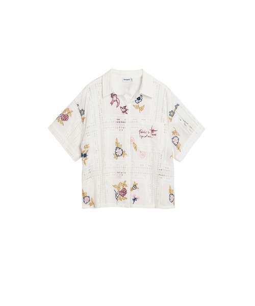 Desigual(デシグアル)の「花鳥刺繍レースシャツ ホワイト(シャツ/ブラウス・レディース・ホワイト・XS/XL/M)」の11枚目の写真