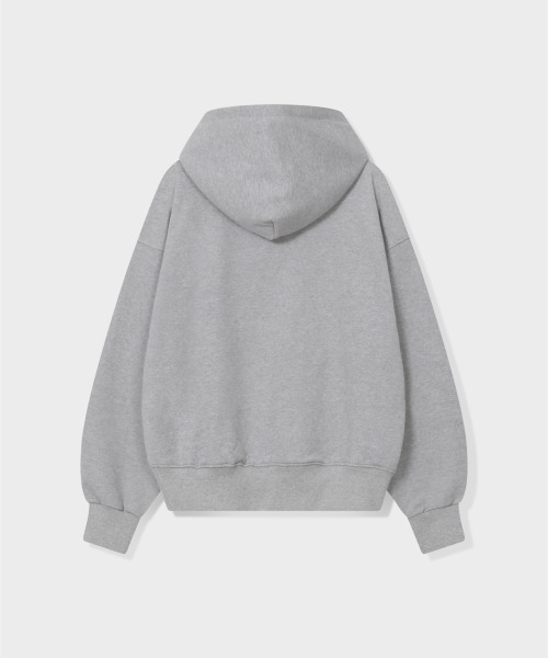 GRUNDEN（グルンデン）の「DOT LOGO APPLIQUE HOODIE (MELANGE GREY)（パーカー・レディース・その他・OS）」の2枚目の写真