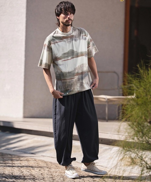 CAMBIO（カンビオ）の「mt10468-Watercolor Gradient Tee Tシャツ(PF-261-023)（Tシャツ/カットソー・メンズ・パープル/グレー・M/L）」の6枚目の写真