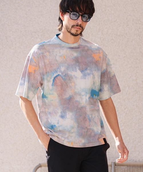 CAMBIO（カンビオ）の「mt10468-Watercolor Gradient Tee Tシャツ(PF-261-023)（Tシャツ/カットソー・メンズ・パープル/グレー・M/L）」の8枚目の写真