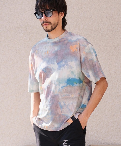 CAMBIO（カンビオ）の「mt10468-Watercolor Gradient Tee Tシャツ(PF-261-023)（Tシャツ/カットソー・メンズ・パープル/グレー・M/L）」の9枚目の写真