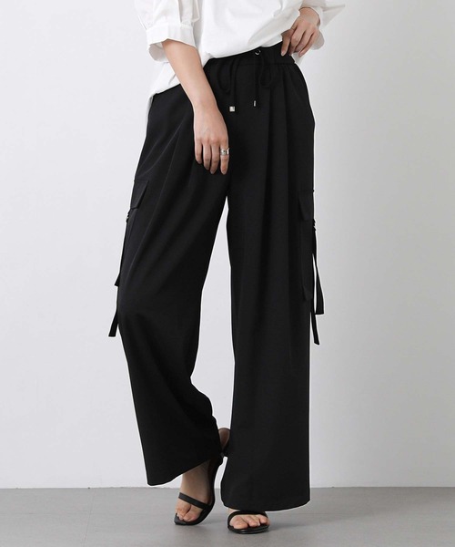 RAW FUDGE(ローファッジ)の「ツイルカーゴワイドパンツ(その他パンツ・レディース・ベージュ/ブラック・FREE)」の8枚目の写真
