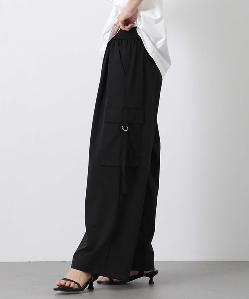RAW FUDGE(ローファッジ)の「ツイルカーゴワイドパンツ(その他パンツ・レディース・ベージュ/ブラック・FREE)」の9枚目の写真
