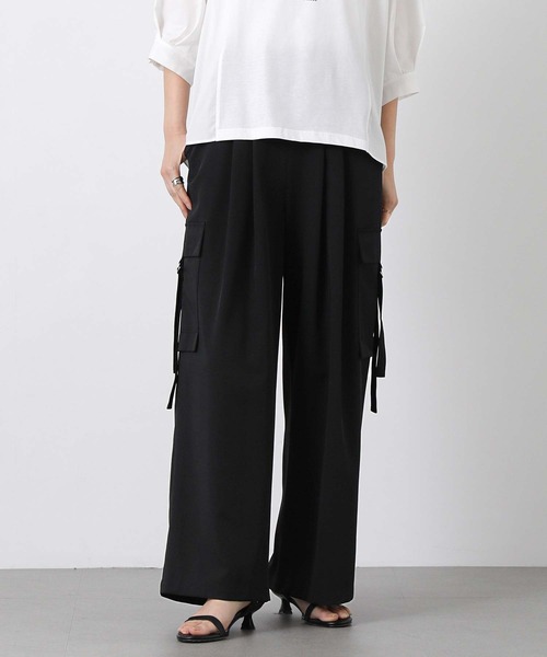 RAW FUDGE(ローファッジ)の「ツイルカーゴワイドパンツ(その他パンツ・レディース・ベージュ/ブラック・FREE)」の11枚目の写真