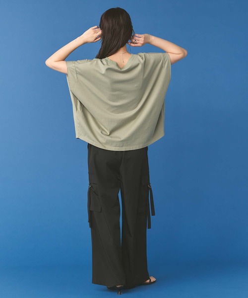 RAW FUDGE(ローファッジ)の「ツイルカーゴワイドパンツ(その他パンツ・レディース・ベージュ/ブラック・FREE)」の15枚目の写真