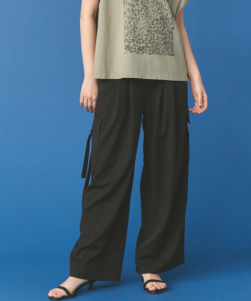 RAW FUDGE(ローファッジ)の「ツイルカーゴワイドパンツ(その他パンツ・レディース・ベージュ/ブラック・FREE)」の19枚目の写真