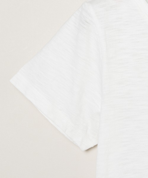 three dots(スリードッツ)の「オーガニックスラブ Vネック(Tシャツ/カットソー・レディース・ホワイト/ブルー系その他/イエロー系その他/バーガンディー/ピンク系その他・M/S)」の9枚目の写真