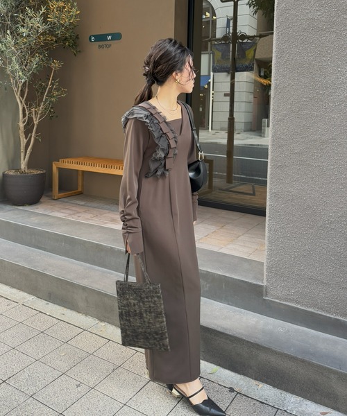 LE'RURE（リルアー）の「Jacquard mini hand bag（ハンドバッグ・レディース・ベージュ/ブラック・FREE）」の7枚目の写真