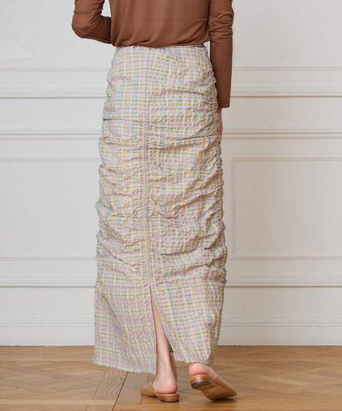 IENA LA BOUCLE(イエナラブークル)の「IENA LA BOUCLE シアーチェックシャーリングスカート(スカート・レディース・ダークラベンダー・38/36)」の12枚目の写真