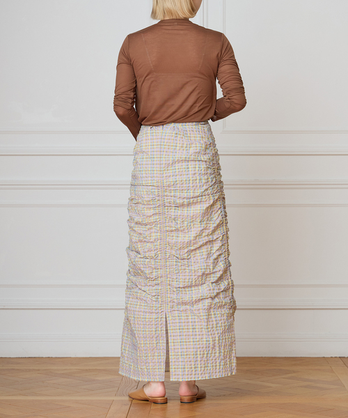 IENA LA BOUCLE(イエナラブークル)の「IENA LA BOUCLE シアーチェックシャーリングスカート(スカート・レディース・ダークラベンダー・38/36)」の18枚目の写真