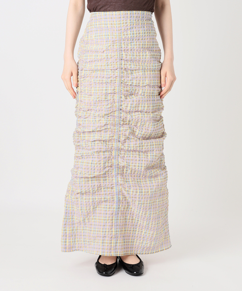 IENA LA BOUCLE(イエナラブークル)の「IENA LA BOUCLE シアーチェックシャーリングスカート(スカート・レディース・ダークラベンダー・38/36)」の20枚目の写真