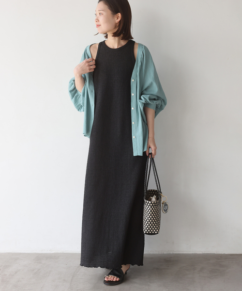 SLOBE IENA（スローブイエナ）の「《シリーズあり》シュリンクジャージーアメスリワンピース（ワンピース・レディース・ブラック/レッド・FREE）」の15枚目の写真