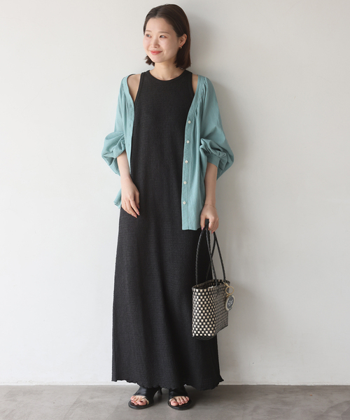 SLOBE IENA（スローブイエナ）の「《シリーズあり》シュリンクジャージーアメスリワンピース（ワンピース・レディース・ブラック/レッド・FREE）」の17枚目の写真
