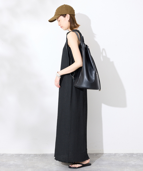 SLOBE IENA(スローブイエナ)の「《シリーズあり》シュリンクジャージーアメスリワンピース(ワンピース・レディース・ブラック/レッド・FREE)」の9枚目の写真