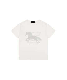 (DUC) GA Semi-Crop Short-Sleeve T-Shirt White