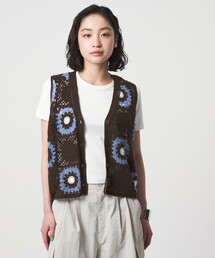 CITEN（シテン）の「＜CITEN＞クロシェ風ニットベスト（ベスト）」