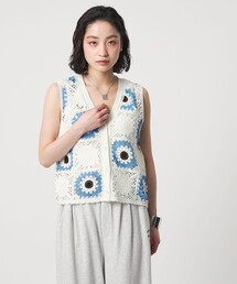 CITEN（シテン）の「＜CITEN＞クロシェ風ニットベスト（ベスト）」