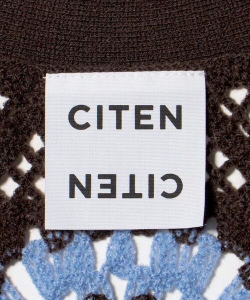 CITEN(シテン)の「<CITEN>クロシェ風ニットベスト(ベスト・レディース・オフホワイト/ブラック/ダークブラウン・FREE)」の10枚目の写真