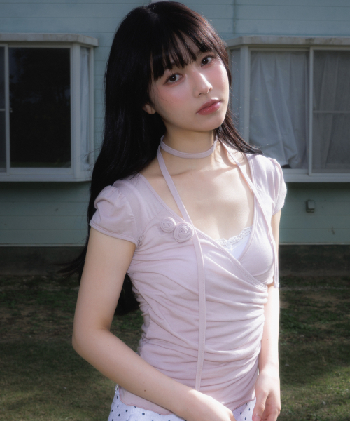 ROSEFRANTZ（ロゼフランツ）の「Corsage Shirring Tie T-shirt [Pink]（Tシャツ/カットソー・レディース・PINK・OS）」の13枚目の写真