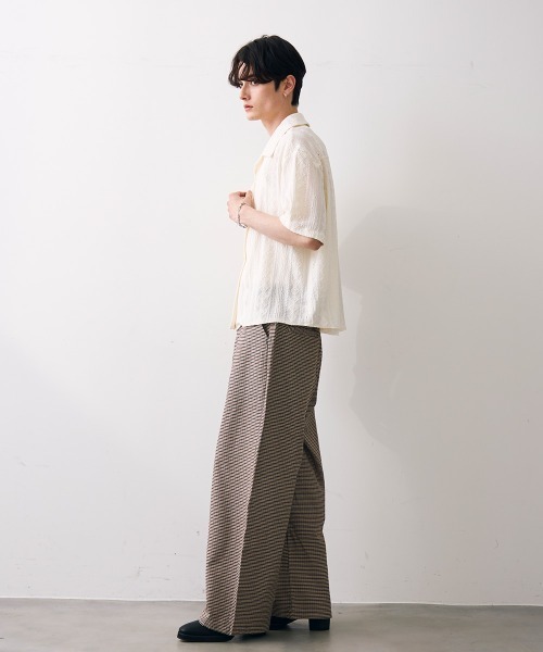 Shoowtime(ショウタイム)の「Jacquard copped shirt / ジャガードクロップドシャツ(シャツ/ブラウス・メンズ・ホワイト/ブルー・MEDIUM/LARGE/X-LARGE)」の6枚目の写真