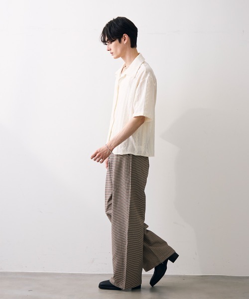 Shoowtime(ショウタイム)の「Jacquard copped shirt / ジャガードクロップドシャツ(シャツ/ブラウス・メンズ・ホワイト/ブルー・MEDIUM/LARGE/X-LARGE)」の12枚目の写真