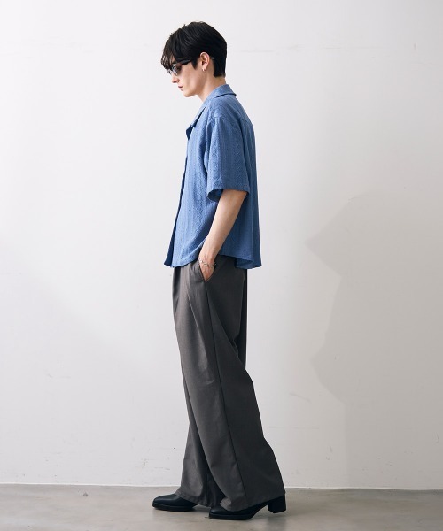 Shoowtime(ショウタイム)の「Jacquard copped shirt / ジャガードクロップドシャツ(シャツ/ブラウス・メンズ・ホワイト/ブルー・MEDIUM/LARGE/X-LARGE)」の3枚目の写真