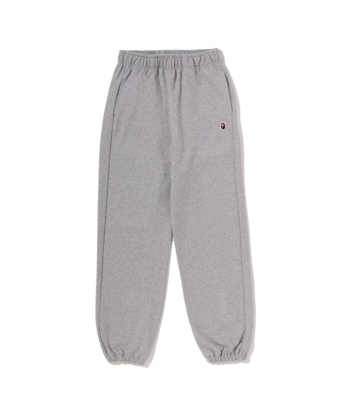 A BATHING APE(アベイシングエイプ)の「APE HEAD ONE POINT LOOSE FIT SWEAT PANTS(スウェットパンツ・レディース・グレー/ブラック・X-SMALL/SMALL/MEDIUM)」の1枚目の写真