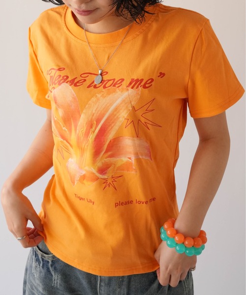 SORUTT（ソルト）の「【 SORUTT / ソルト 】 カラーグロウ ベーシックTシリーズ #（Tシャツ/カットソー・レディース・オレンジ/イエロー/ホワイト・FREE）」の4枚目の写真