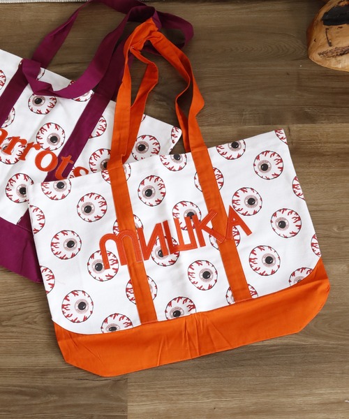 MISHKA(ミシカ)の「MISHKA × Carrot CARROTS TOTE BAG ミシカ×キャロッツ コラボトートバッグ(トートバッグ・メンズ・オレンジ/パープル・FREE)」の10枚目の写真