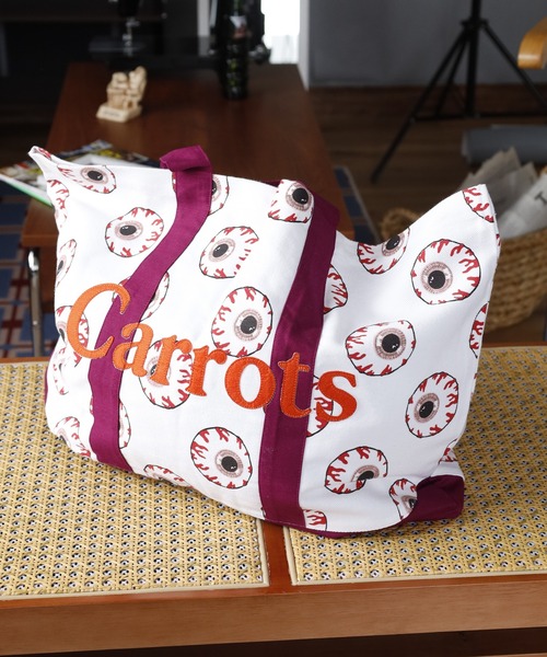 MISHKA(ミシカ)の「MISHKA × Carrot CARROTS TOTE BAG ミシカ×キャロッツ コラボトートバッグ(トートバッグ・メンズ・オレンジ/パープル・FREE)」の14枚目の写真