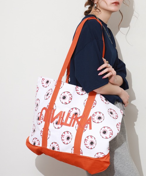 MISHKA(ミシカ)の「MISHKA × Carrot CARROTS TOTE BAG ミシカ×キャロッツ コラボトートバッグ(トートバッグ・メンズ・オレンジ/パープル・FREE)」の6枚目の写真