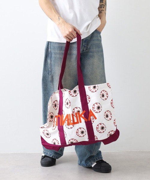 MISHKA(ミシカ)の「MISHKA × Carrot CARROTS TOTE BAG ミシカ×キャロッツ コラボトートバッグ(トートバッグ・メンズ・オレンジ/パープル・FREE)」の16枚目の写真