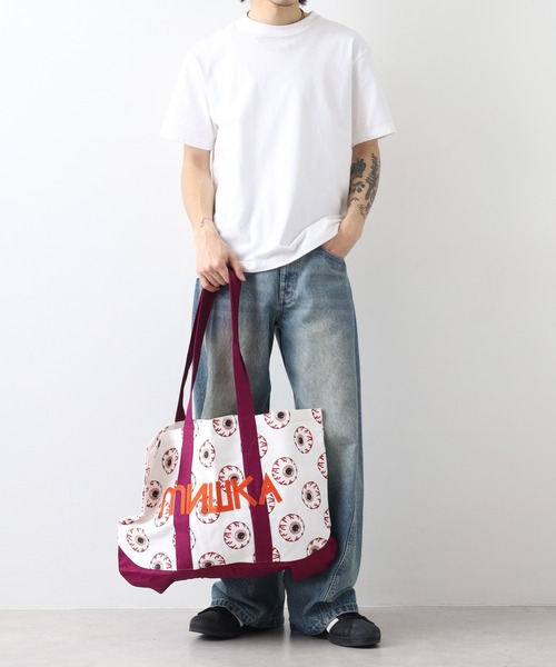 MISHKA(ミシカ)の「MISHKA × Carrot CARROTS TOTE BAG ミシカ×キャロッツ コラボトートバッグ(トートバッグ・メンズ・オレンジ/パープル・FREE)」の17枚目の写真
