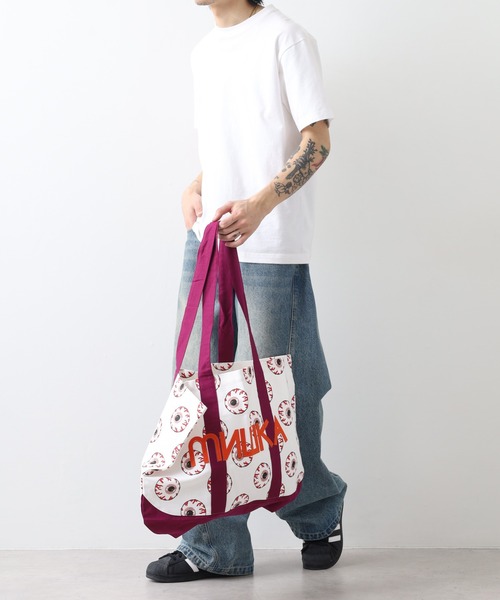 MISHKA(ミシカ)の「MISHKA × Carrot CARROTS TOTE BAG ミシカ×キャロッツ コラボトートバッグ(トートバッグ・メンズ・オレンジ/パープル・FREE)」の18枚目の写真