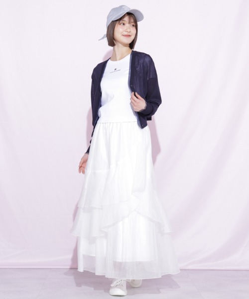 JILL by JILL STUART（ジルバイジルスチュアート）の「縦ラッフルシアースカート（スカート・レディース・ブラック系その他/ピンク/ホワイト・FREE）」の18枚目の写真