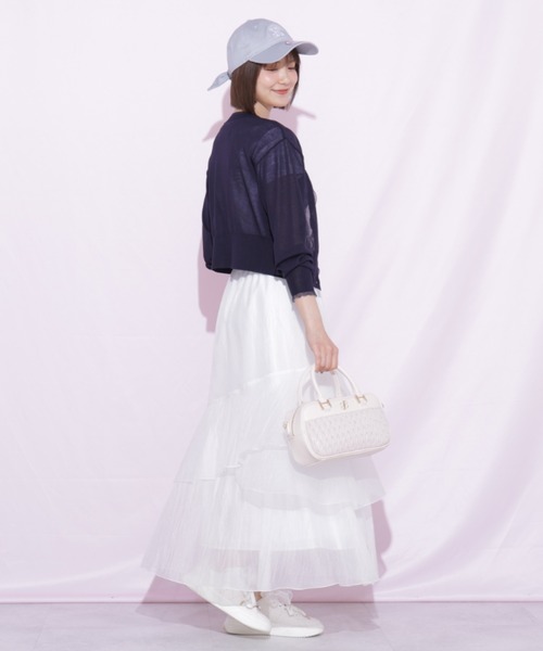 JILL by JILL STUART（ジルバイジルスチュアート）の「縦ラッフルシアースカート（スカート・レディース・ブラック系その他/ピンク/ホワイト・FREE）」の19枚目の写真
