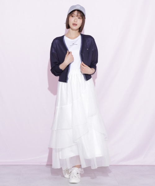 JILL by JILL STUART（ジルバイジルスチュアート）の「縦ラッフルシアースカート（スカート・レディース・ブラック系その他/ピンク/ホワイト・FREE）」の16枚目の写真