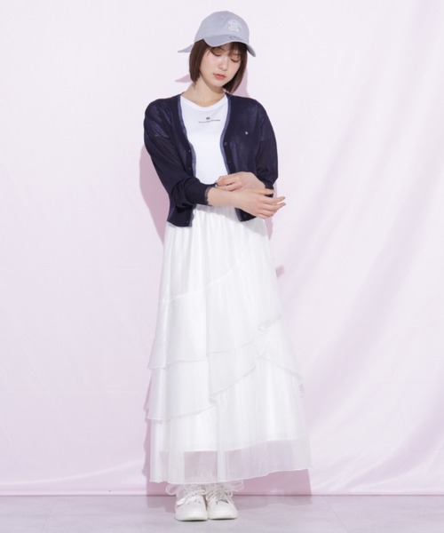 JILL by JILL STUART（ジルバイジルスチュアート）の「縦ラッフルシアースカート（スカート・レディース・ブラック系その他/ピンク/ホワイト・FREE）」の17枚目の写真