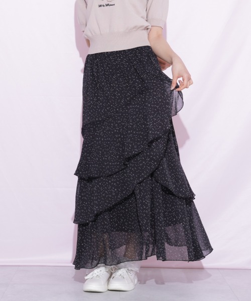 JILL by JILL STUART（ジルバイジルスチュアート）の「縦ラッフルシアースカート（スカート・レディース・ブラック系その他/ピンク/ホワイト・FREE）」の14枚目の写真
