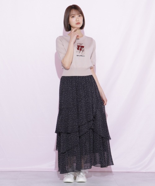 JILL by JILL STUART（ジルバイジルスチュアート）の「縦ラッフルシアースカート（スカート・レディース・ブラック系その他/ピンク/ホワイト・FREE）」の11枚目の写真