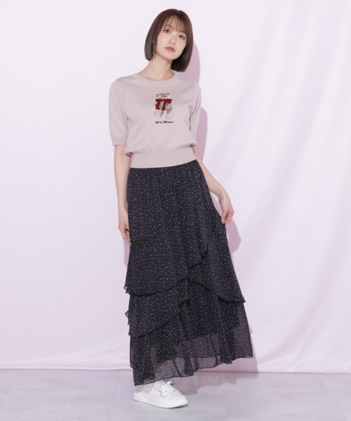 JILL by JILL STUART（ジルバイジルスチュアート）の「縦ラッフルシアースカート（スカート・レディース・ブラック系その他/ピンク/ホワイト・FREE）」の12枚目の写真