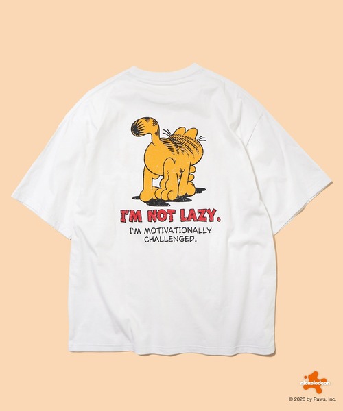 BENCH'S SELECT（ベンチセレクト）の「【GARFIELD】ガーフィールド グラフィックT 半袖 ユニセックス（Tシャツ/カットソー・メンズ・ホワイト/ブラック・MEDIUM/SMALL/LARGE）」の2枚目の写真
