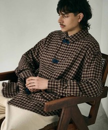 Kelen（ケレン）の「ms6522-BRETON CHINA BUTTON CHECK SHIRT チャイナシャツ(KLM26FSH1163)（シャツ/ブラウス）」