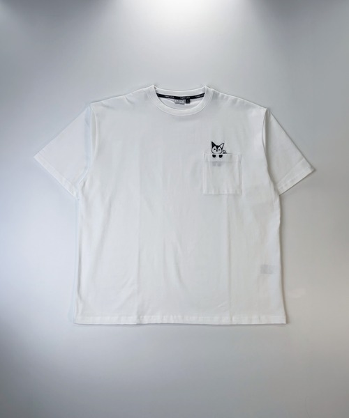 T-MAC OUTING(ティーマック アウティング)の「接触冷感 冷感天竺 キツネのぞき刺繍 半袖Tシャツ(Tシャツ/カットソー・メンズ・セージグリーン/チャコール/ホワイト・M)」の1枚目の写真