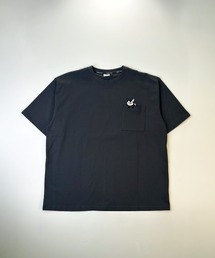 接触冷感 冷感天竺 キツネのぞき刺繍 半袖Tシャツ