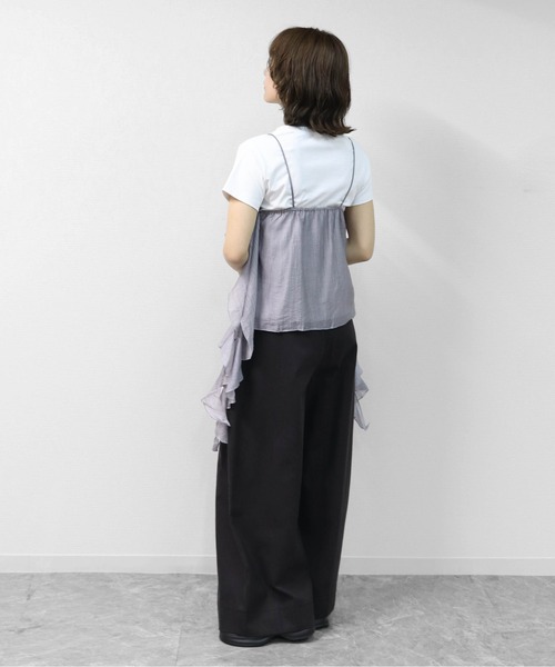 THE CELL.(ザセルドット)の「マルチフリル キャミソール MULTI-FRILL CAMISOLE(キャミソール・レディース・ブラック/グレー/オフホワイト・FREE)」の12枚目の写真